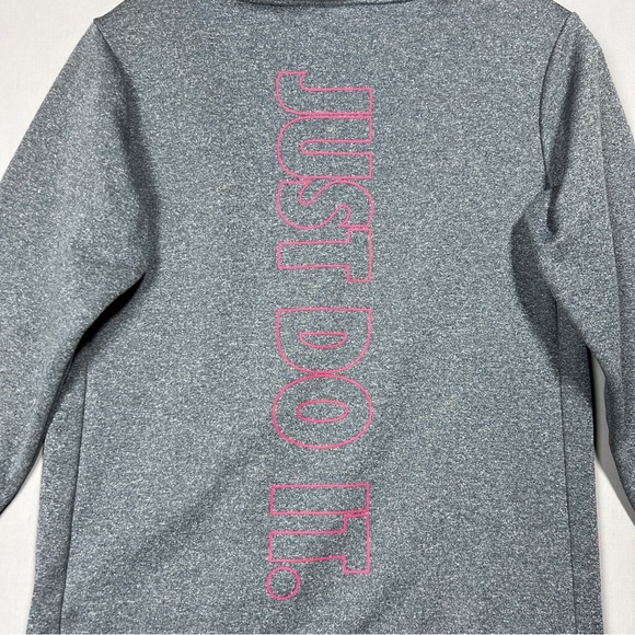Nike Dri-Fit Just Do IT. Hoodie Women’s Gray/Pink Size XS - Picture 6 of 9